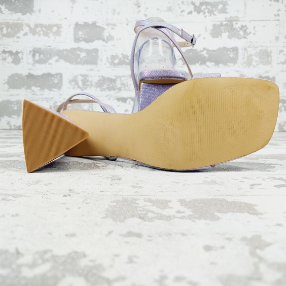 New Bp Parker Ankle Strap Square Open Toe Heeled Sandals W424 - Picture 9 of 14